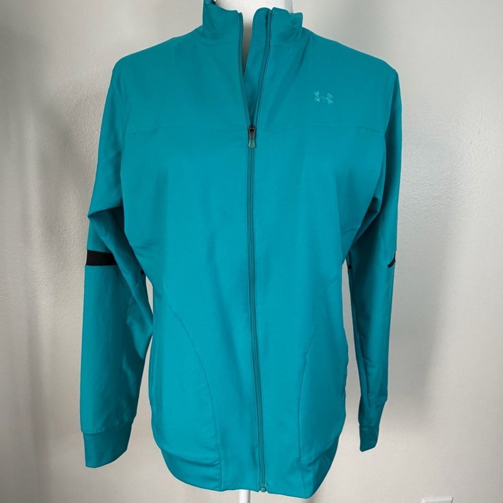 Under Armour All Seasons Jacket Women's Size Medium Zip Teal Athleisure Outdoor